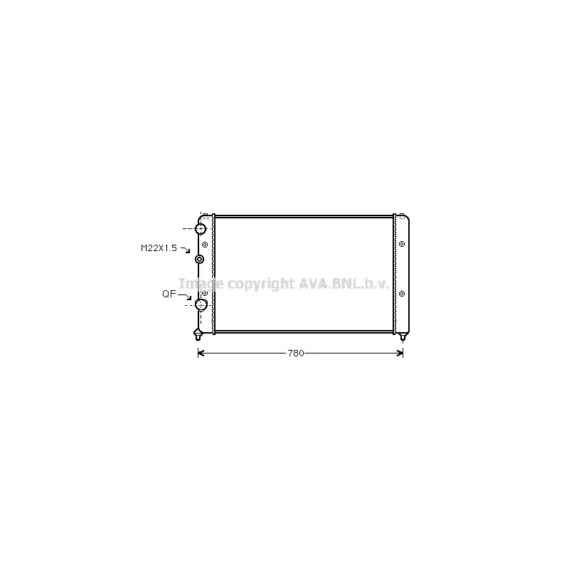 Radiateur, refroidissement du moteur AVA QUALITY COOLING VNA2122