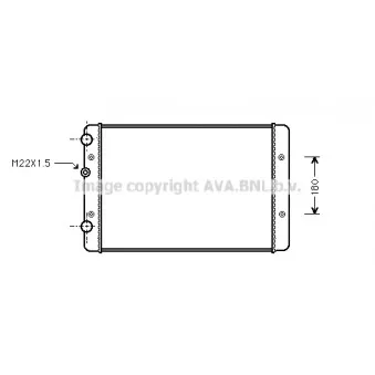 Radiateur, refroidissement du moteur AVA QUALITY COOLING VNA2131