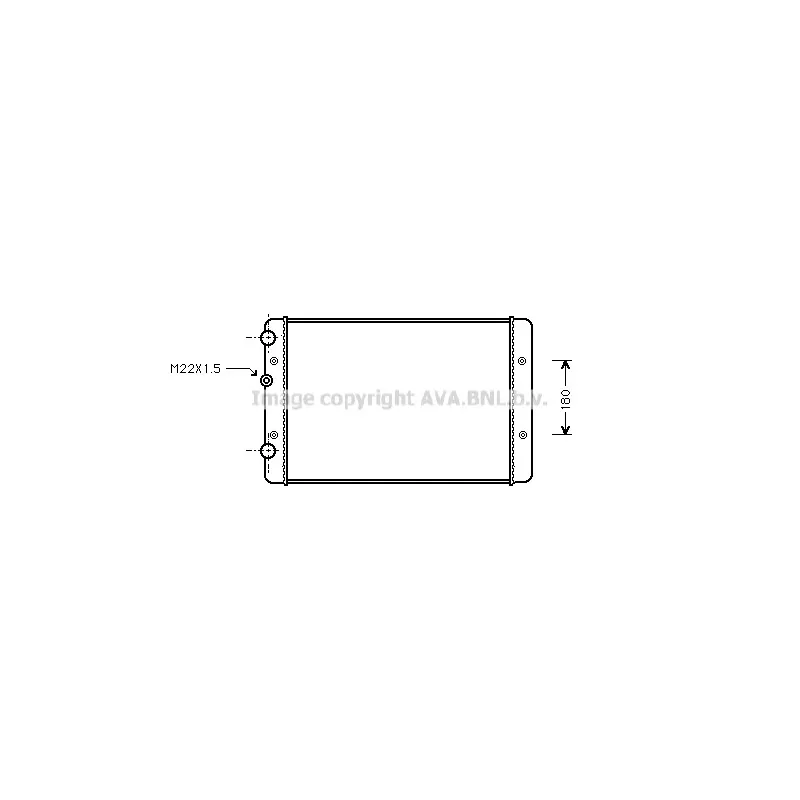 Radiateur, refroidissement du moteur AVA QUALITY COOLING VNA2131