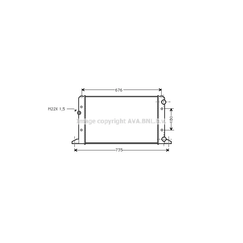 Radiateur, refroidissement du moteur AVA QUALITY COOLING VNA2132