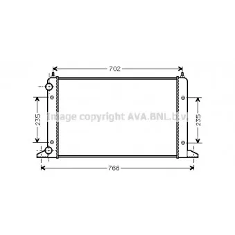 Radiateur, refroidissement du moteur AVA QUALITY COOLING