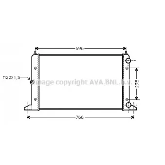 Radiateur, refroidissement du moteur AVA QUALITY COOLING VNA2134