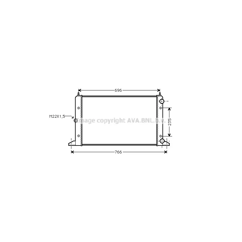 Radiateur, refroidissement du moteur AVA QUALITY COOLING VNA2134