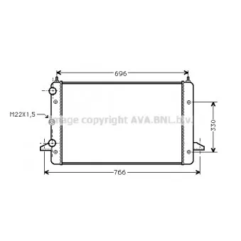 Radiateur, refroidissement du moteur AVA QUALITY COOLING