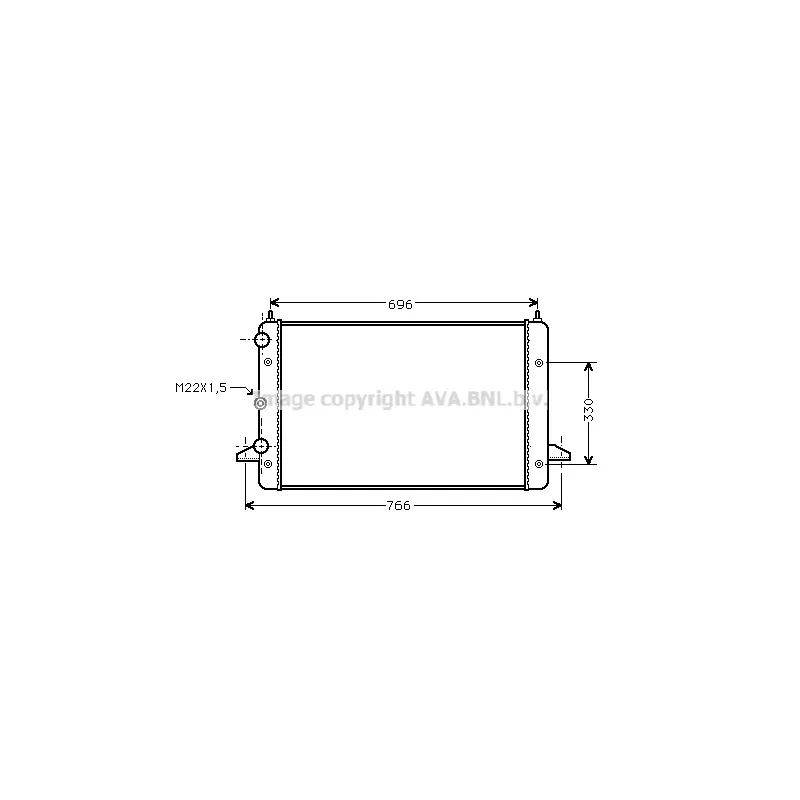 Radiateur, refroidissement du moteur AVA QUALITY COOLING VNA2135