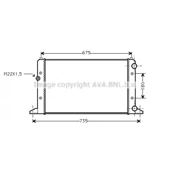 Radiateur, refroidissement du moteur AVA QUALITY COOLING VNA2160