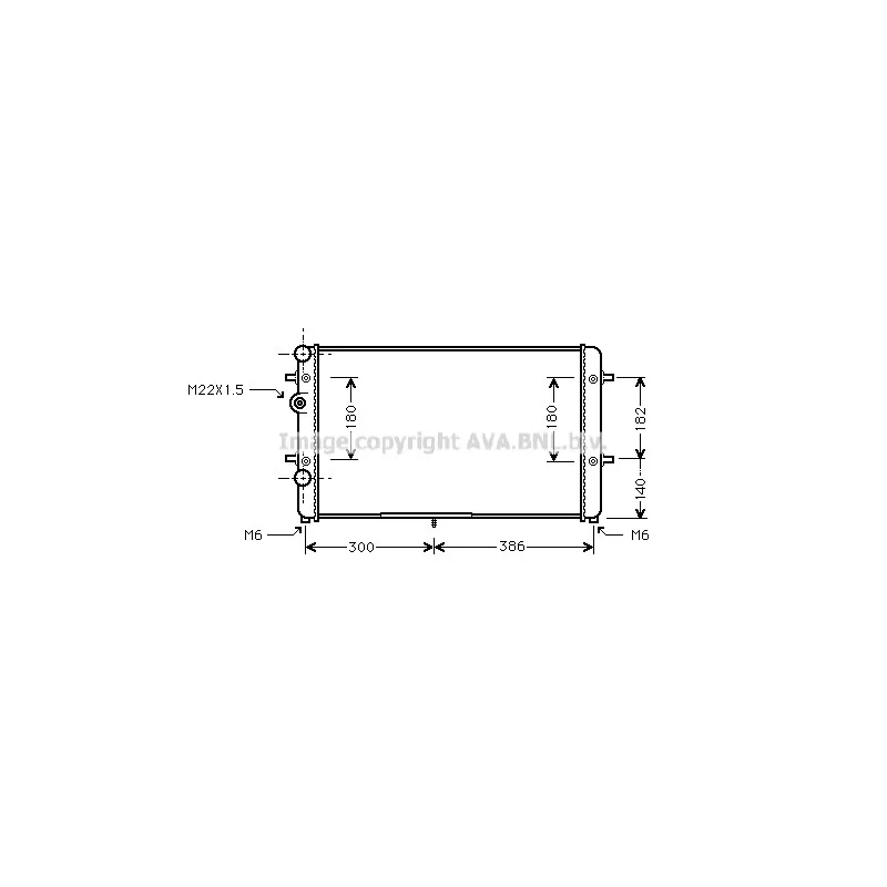 Radiateur, refroidissement du moteur AVA QUALITY COOLING VNA2179
