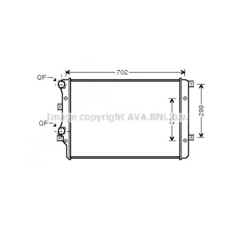 Radiateur, refroidissement du moteur AVA QUALITY COOLING VNA2206