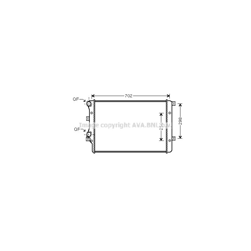 Radiateur, refroidissement du moteur AVA QUALITY COOLING VNA2206