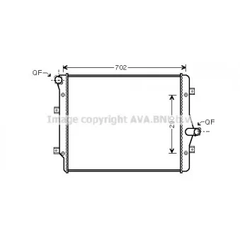 Radiateur, refroidissement du moteur AVA QUALITY COOLING VNA2208