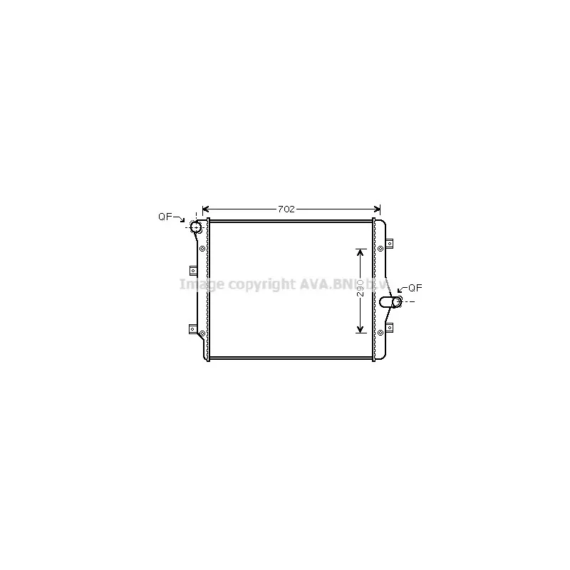 Radiateur, refroidissement du moteur AVA QUALITY COOLING VNA2208