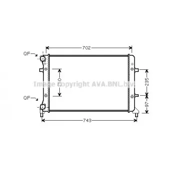 Radiateur, refroidissement du moteur AVA QUALITY COOLING VNA2223