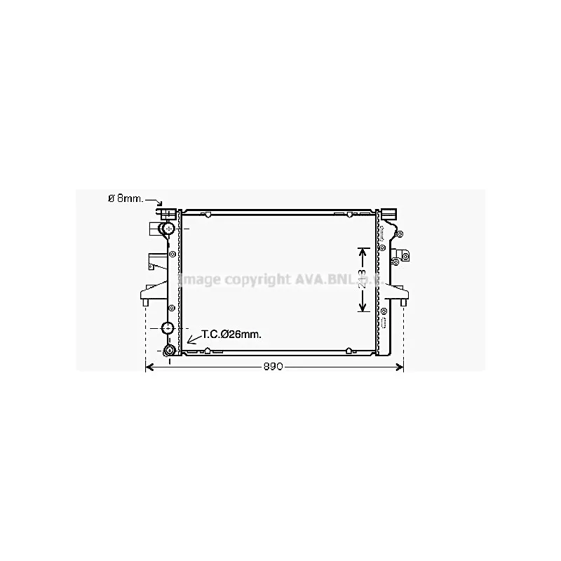 Radiateur, refroidissement du moteur AVA QUALITY COOLING VNA2231