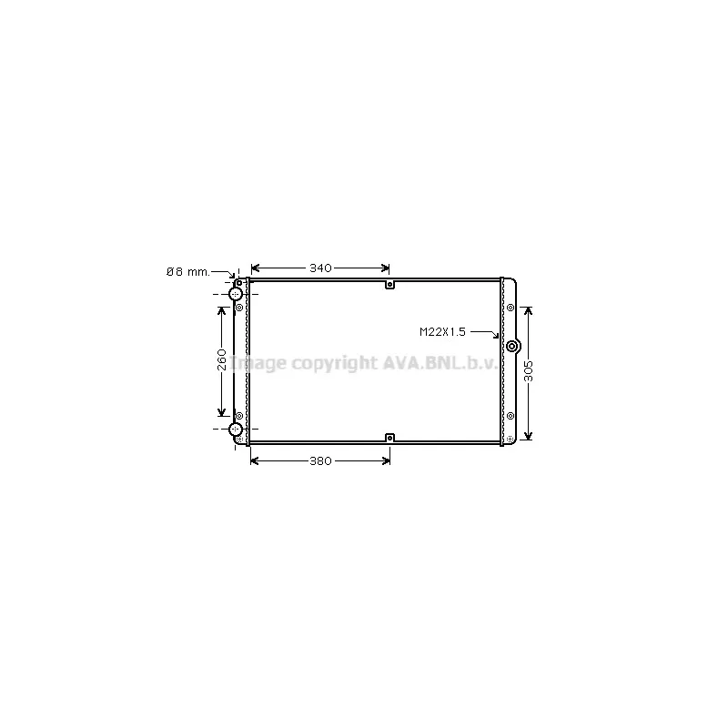 Radiateur, refroidissement du moteur AVA QUALITY COOLING VNA2245