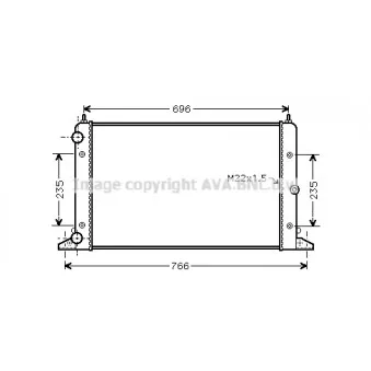 Radiateur, refroidissement du moteur AVA QUALITY COOLING VNA2247