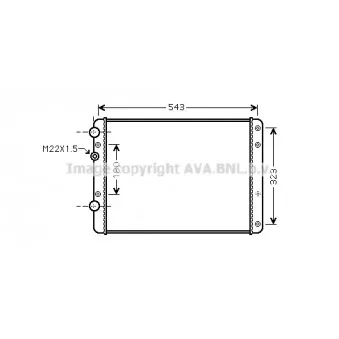 Radiateur, refroidissement du moteur AVA QUALITY COOLING