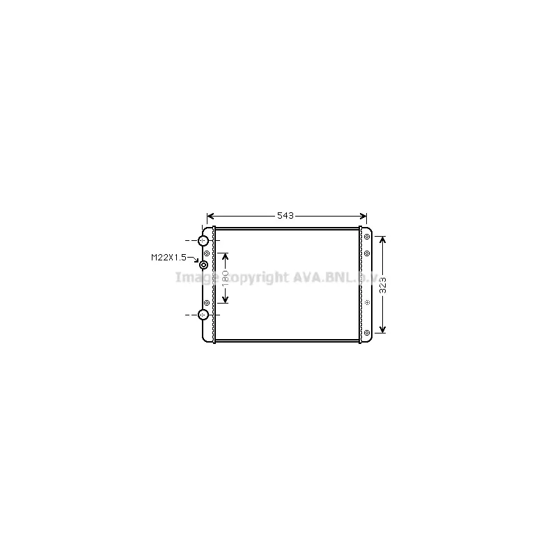 Radiateur, refroidissement du moteur AVA QUALITY COOLING VNA2249