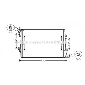 Radiateur, refroidissement du moteur AVA QUALITY COOLING