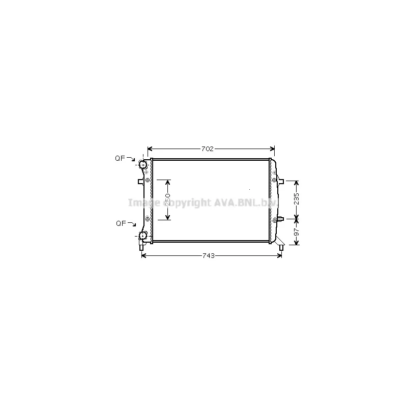 Radiateur, refroidissement du moteur AVA QUALITY COOLING VNA2272