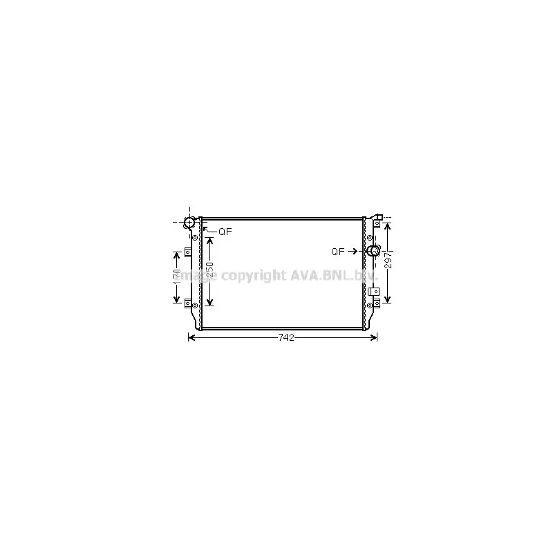 Radiateur, refroidissement du moteur AVA QUALITY COOLING VNA2287