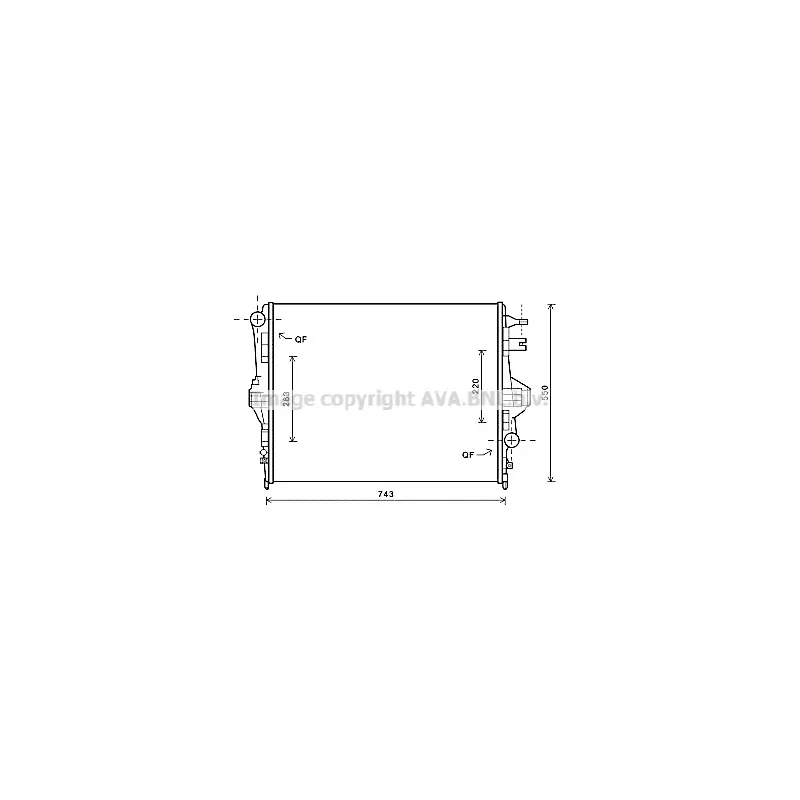 Radiateur, refroidissement du moteur AVA QUALITY COOLING VNA2316