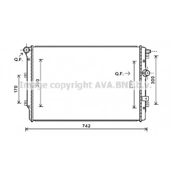 Radiateur, refroidissement du moteur AVA QUALITY COOLING VNA2324