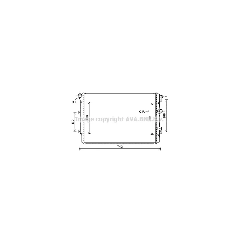 Radiateur, refroidissement du moteur AVA QUALITY COOLING VNA2324