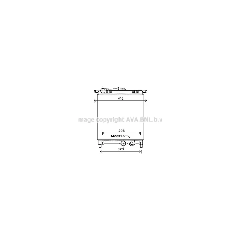 Radiateur, refroidissement du moteur AVA QUALITY COOLING VNA2325
