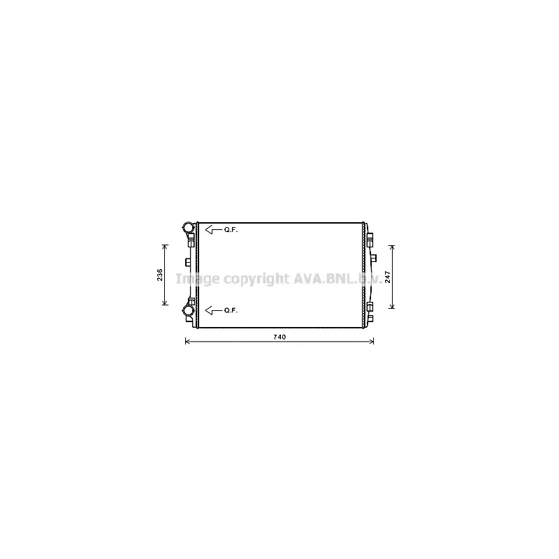 Radiateur, refroidissement du moteur AVA QUALITY COOLING VNA2338