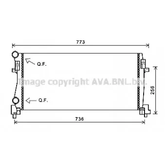 Radiateur, refroidissement du moteur AVA QUALITY COOLING VNA2340