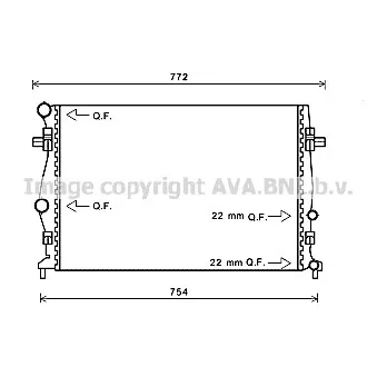 Radiateur, refroidissement du moteur AVA QUALITY COOLING VNA2343