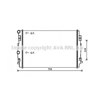 Radiateur, refroidissement du moteur AVA QUALITY COOLING VNA2344