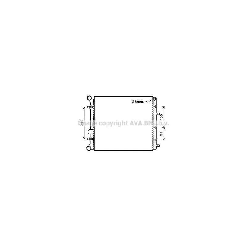 Radiateur, refroidissement du moteur AVA QUALITY COOLING VNA2346