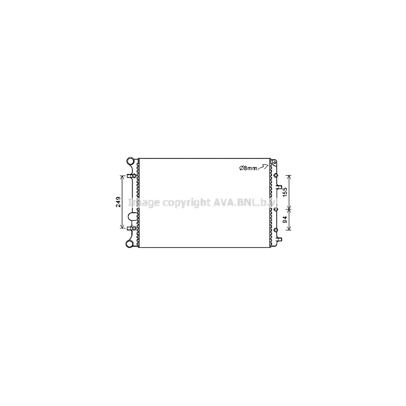 Radiateur, refroidissement du moteur AVA QUALITY COOLING VNA2347