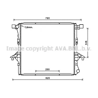 Radiateur, refroidissement du moteur AVA QUALITY COOLING VNA2363