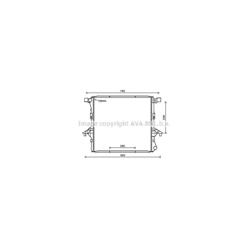 Radiateur, refroidissement du moteur AVA QUALITY COOLING VNA2363