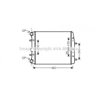 Radiateur, refroidissement du moteur AVA QUALITY COOLING VNA2373
