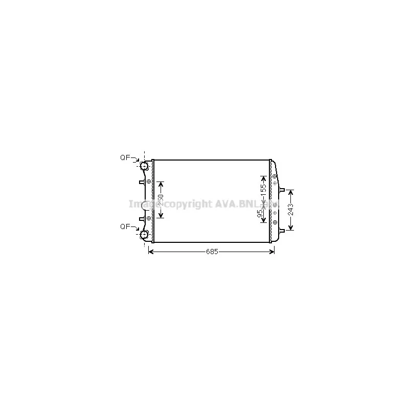 Radiateur, refroidissement du moteur AVA QUALITY COOLING VNA2374