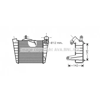 Intercooler, échangeur AVA QUALITY COOLING VNA4213