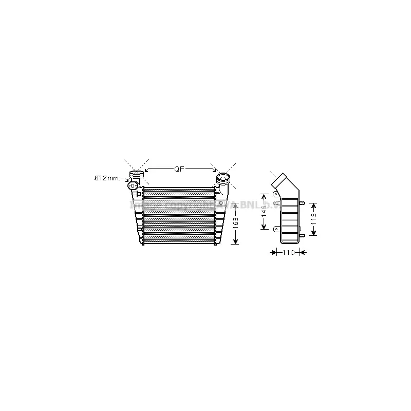 Intercooler, échangeur AVA QUALITY COOLING VNA4216