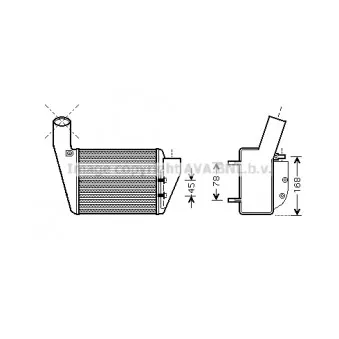 Intercooler, échangeur AVA QUALITY COOLING VNA4222