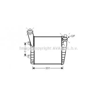 Intercooler, échangeur AVA QUALITY COOLING VNA4234
