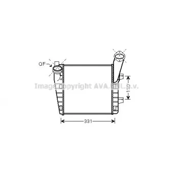 Intercooler, échangeur AVA QUALITY COOLING VNA4235