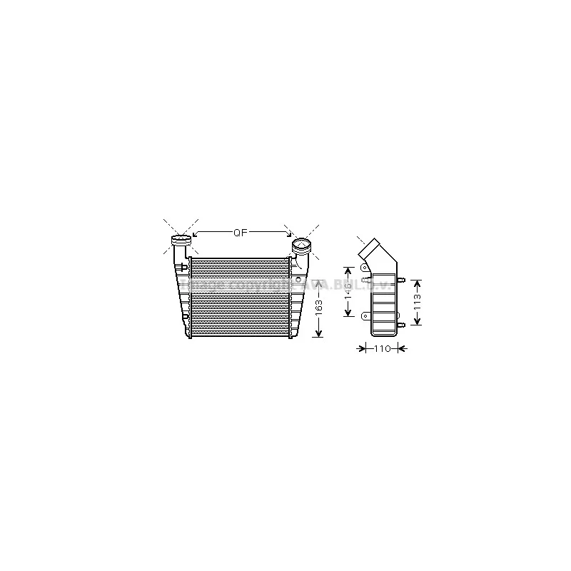 Intercooler, échangeur AVA QUALITY COOLING VNA4238