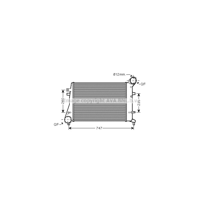 Intercooler, échangeur AVA QUALITY COOLING VNA4268