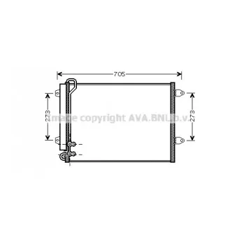 Condenseur, climatisation AVA QUALITY COOLING VNA5225D