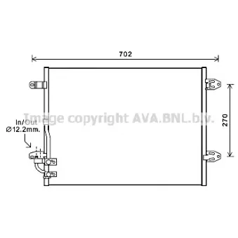 Condenseur, climatisation AVA QUALITY COOLING VNA5323