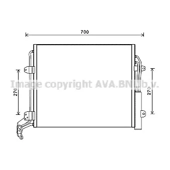 Condenseur, climatisation AVA QUALITY COOLING VNA5324D