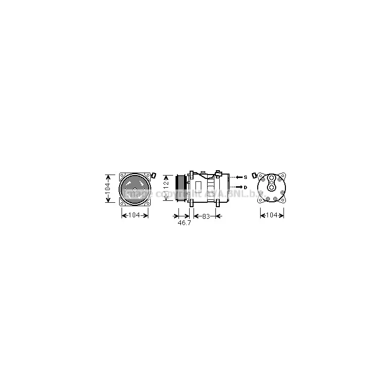 Compresseur, climatisation AVA QUALITY COOLING VNAK288
