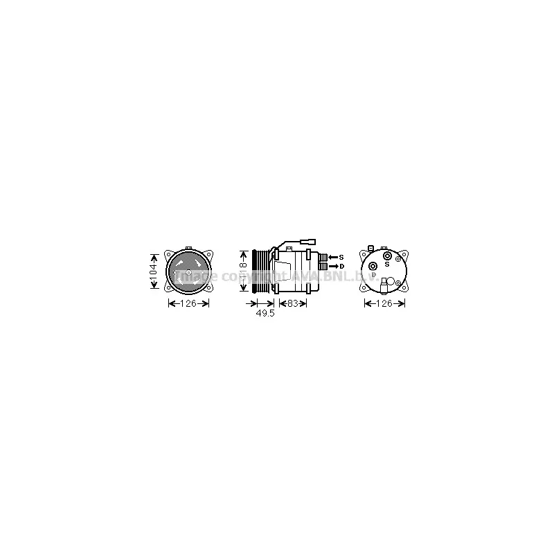 Compresseur, climatisation AVA QUALITY COOLING VNAK303